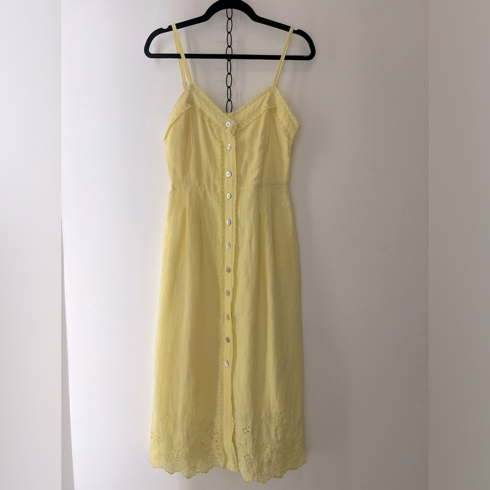 ARITZIA Wilfred Meera Yellow Linen Dress - Picture 3 of 7
